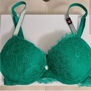 VS Very Sexy Lace Push-Up Shine Strap Bra 32C